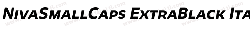 NivaSmallCaps ExtraBlack Italic字体转换